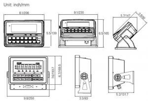 CAS CI200SC Wash down Floor Scale dimensions